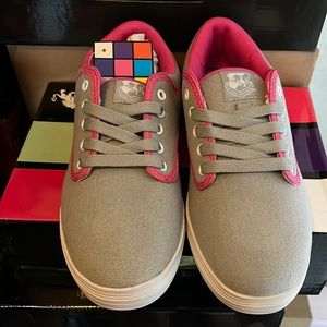 Vlado Pink and Grey canvas sneakers